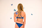 Petrol Blue Fixed Back Swimsuit