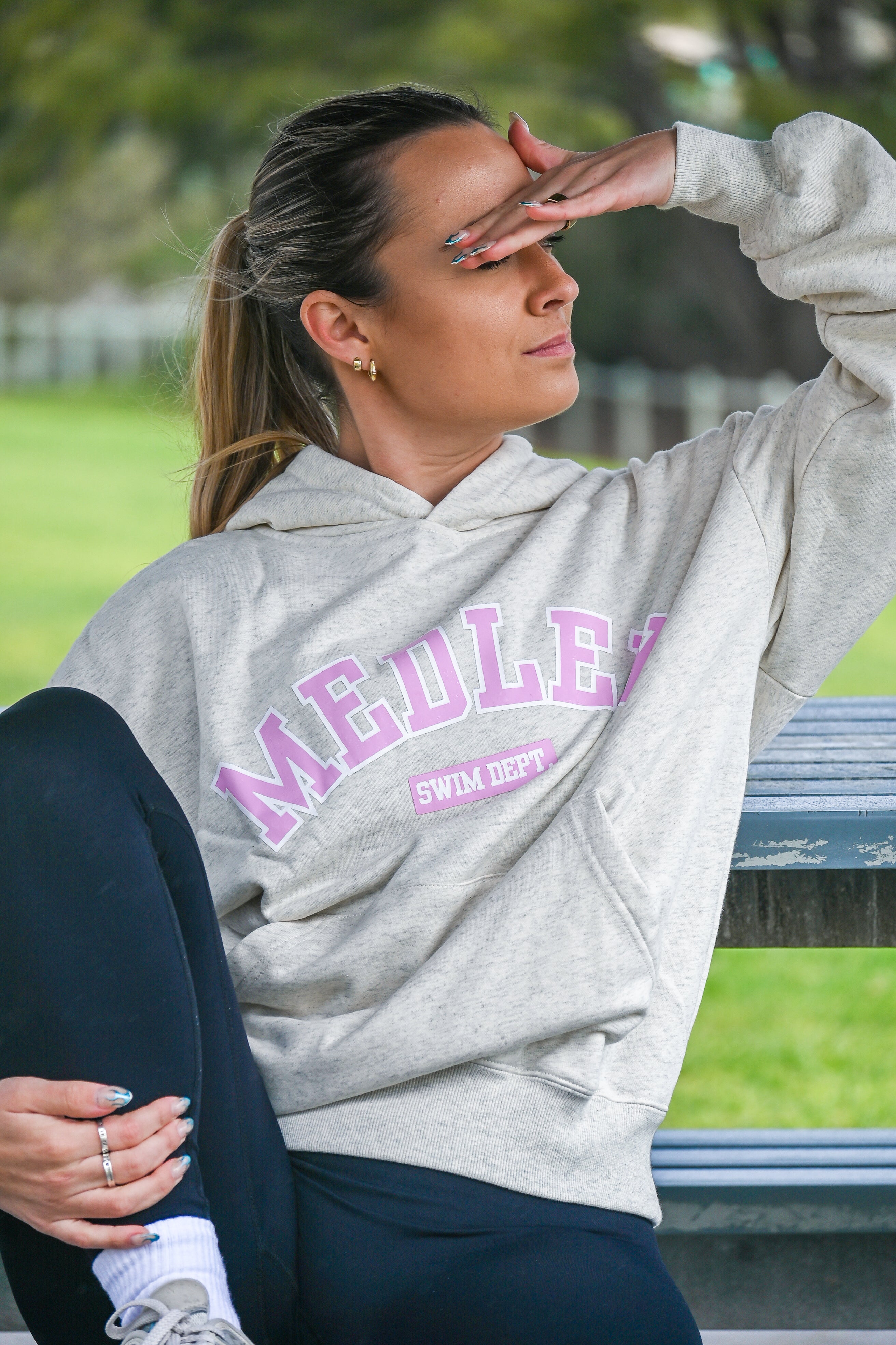 Medley Collegiate Hoodie | Pink