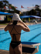 Streamline Black Tie Back One Piece